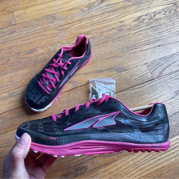 Altra Shoes - NEW Altra Golden Spikes Trail Running Shoes Lightweight Black Pink A3621-4 NWT